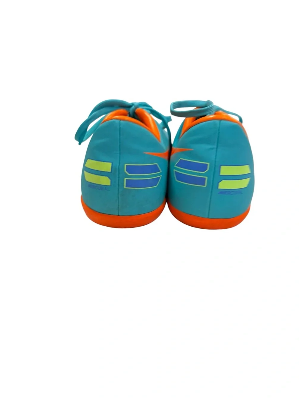 Nike Mercurial Indoor Soccer Shoes Youth 4Y Teal Orange Turf Cleats